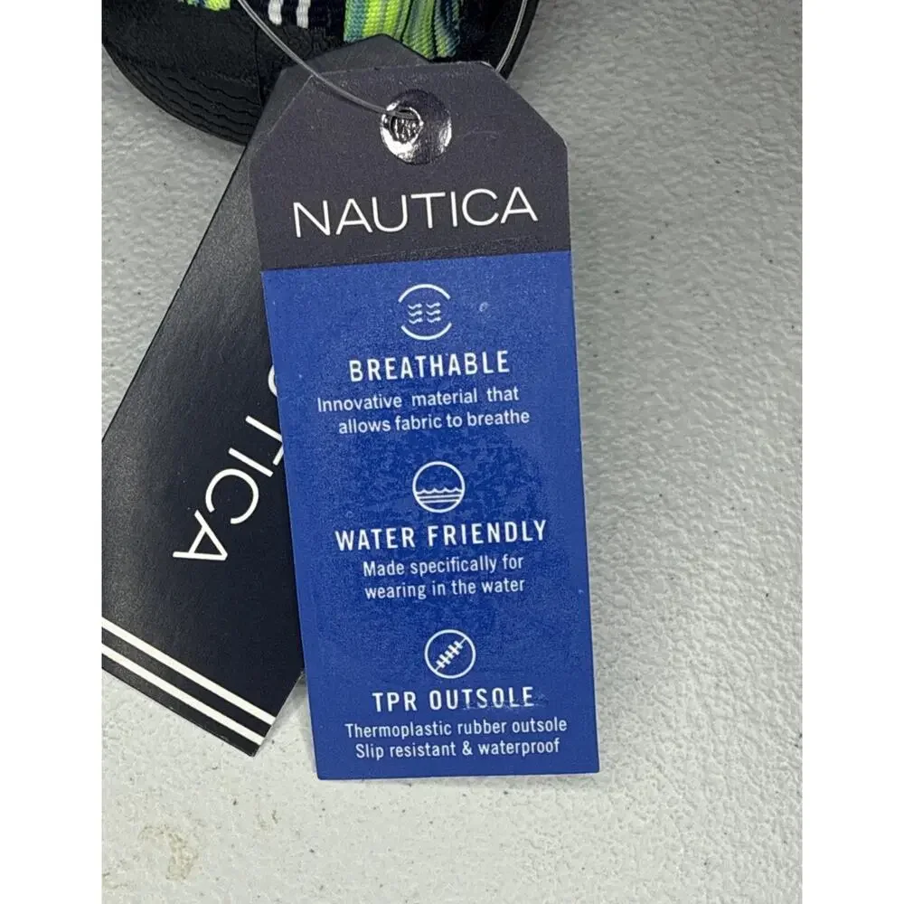 Toddler’s Nautica Kettle Gulf Water Shoes Navy Lime Heather Size 9